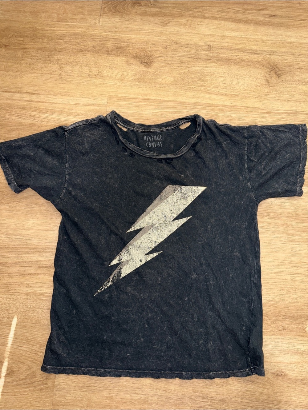 Vintage Canvas Women’s Black Lightning Graphic Tee